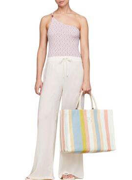 Handtasche Tommy Hilfiger Beach Tote Streifen Multicolor für Damen