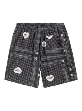 Bermudas Carhartt Heart Bandana Schwarz für Herren