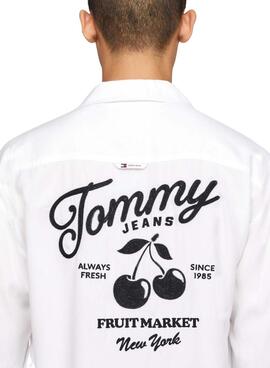 Hemd Tommy Jeans Resort Relaxed Weiß für Herren