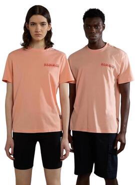 T-shirt Napapijri Gouin Pink für Herren und Damen.