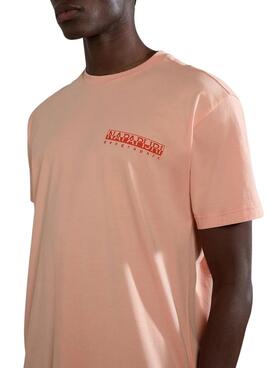 T-shirt Napapijri Gouin Pink für Herren und Damen.