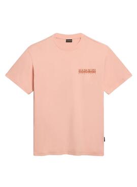 T-shirt Napapijri Gouin Pink für Herren und Damen.