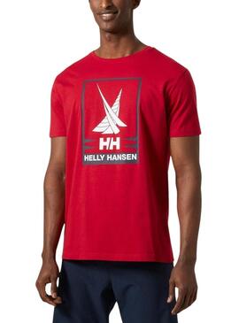 T-Shirt Helly Hansen Shoreline Rot für Herren.