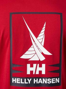 T-Shirt Helly Hansen Shoreline Rot für Herren.