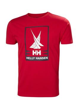 T-Shirt Helly Hansen Shoreline Rot für Herren.