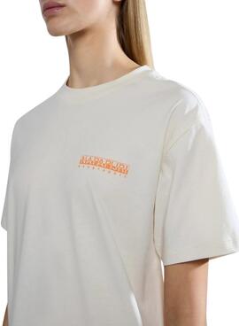 T-Shirt Napapijri Faber Weiß für Damen