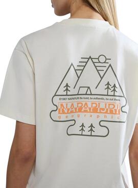 T-Shirt Napapijri Faber Weiß für Damen