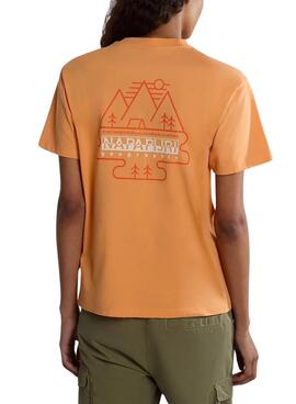 T-shirt Napapijri Faber Orange für Damen