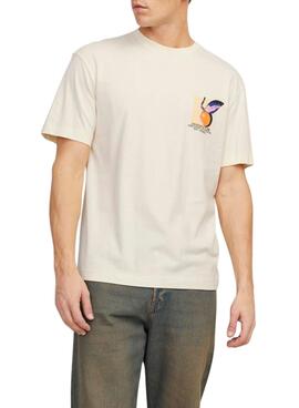 Das T-Shirt Jack and Jones Tampa Beige für Herren.