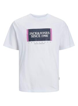 Herren T-Shirt Jack and Jones Lafayette in Weiß