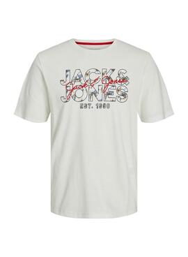 T-Shirt Jack and Jones Chill Weiß für Herren