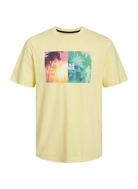 T-Shirt Jack and Jones Navin Gelb für Herren
