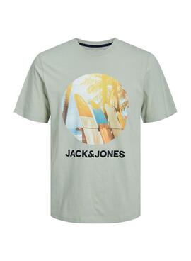 T-Shirt Jack and Jones Navin Grün für Herren.