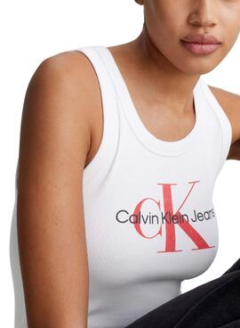 T-shirt Calvin Klein Archival Monologue Weiß für Damen