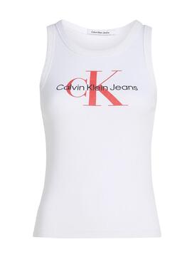T-shirt Calvin Klein Archival Monologue Weiß für Damen