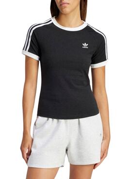 Trikot Adidas 3 Streifen Slim Schwarz für Damen