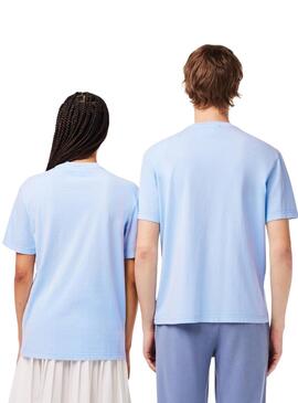 T-shirt Lacoste Dyed Blau für Damen und Herren