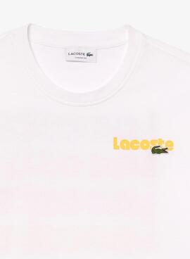 T-Shirt Lacoste Retro Loose Weiß für Herren