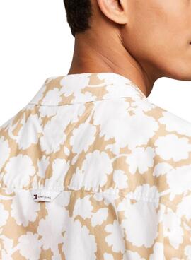 Bluse Tommy Jeans Relaxed Floral Aop Beige für Herren.