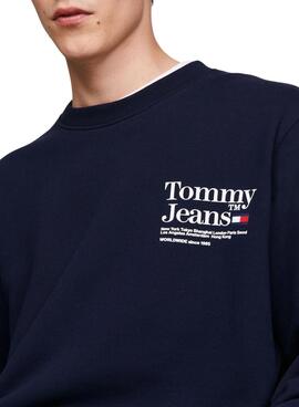 Pullover Tommy Jeans Regular Modern Marine für Herren.