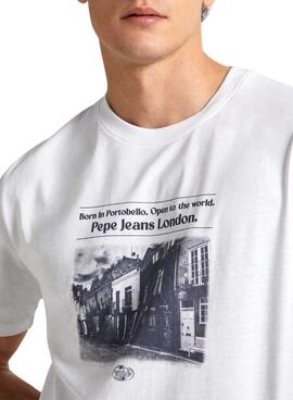 T-Shirt Pepe Jeans Cooper Weiß für Herren