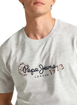 T-Shirt Pepe Jeans Camille Grau für Herren