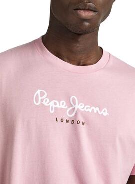 T-Shirt Pepe Jeans Eggo Pink für Herren.