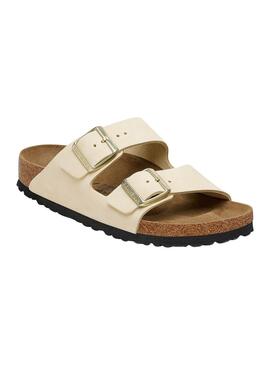 Sandalen Birkenstock Arizona Beige für Damen.