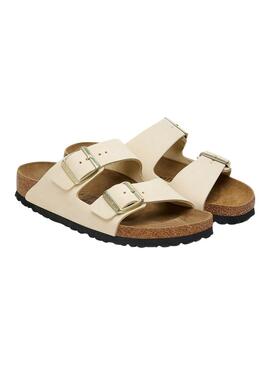 Sandalen Birkenstock Arizona Beige für Damen.