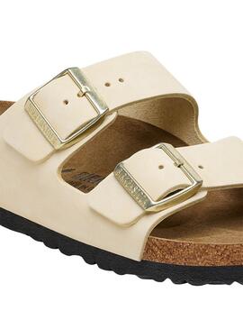 Sandalen Birkenstock Arizona Beige für Damen.