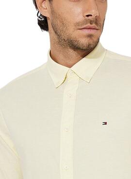 Hemd Tommy Jeans 1985 Flex Oxford Gelb für Herren