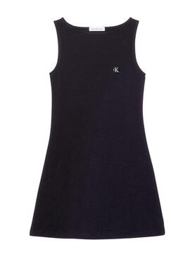 Kleid Calvin Klein Badge Tank Schwarz Mädchen