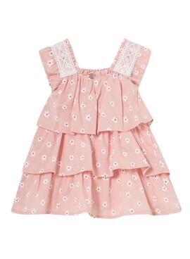 Kleid Mayoral mit rosa Druck für Babys.