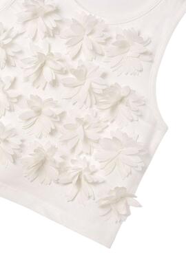 Top Mayoral Blumen Relief Beige für Mädchen