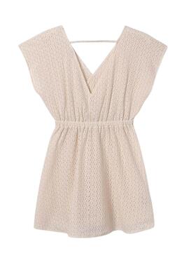 Kleid Mayoral Kaftan Beige für Mädchen