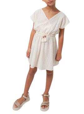 Kleid Mayoral Kaftan Beige für Mädchen