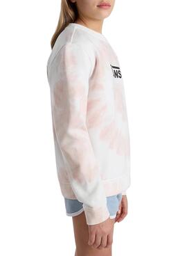 Sweatshirt Vans Tie Dye Crew Pink für Mädchen