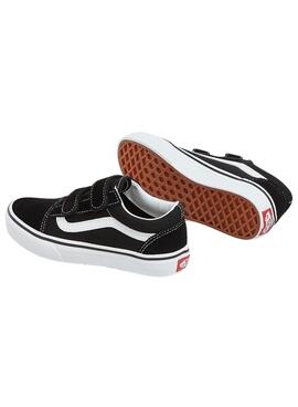 Sneaker Vans UY Old Skool Velcro Schwarz Junior