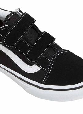 Sneaker Vans UY Old Skool Velcro Schwarz Junior