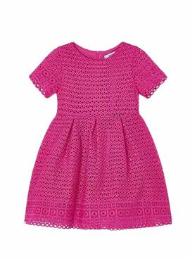 Kleid Mayoral Guipur Rosa für Mädchen