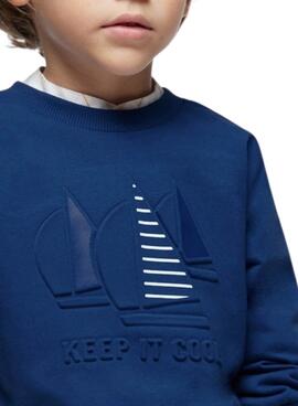 Sweatshirt Mayoral Embossed Blau für Jungen
