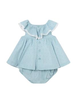 Kleid Mayoral Kristall Blau für Babys