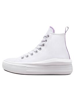 Sneakers Converse Chuck Taylor Move Weiß und Lila.