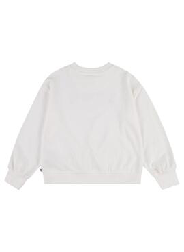 Sweatshirt Levis Crew Sugar Weiß für Mädchen