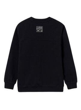 Sweatshirt Mayoral Schwarz mit Tasche für Jungen.