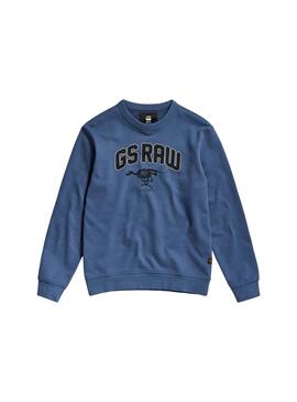 Sweatshirt G-Star Skeleton Dog Blau für Männer