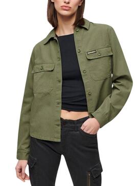 Jacke Superdry Embillished Military Grün Damen