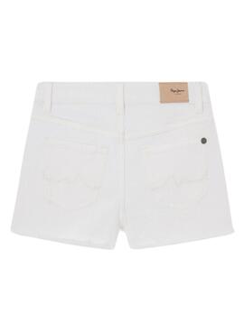 Short Pepe Jeans A-Linie Rock Weiß für Mädchen