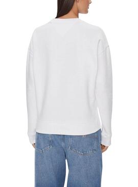 Sweatshirt Tommy Jeans Boxy Graphic Weiss Damen