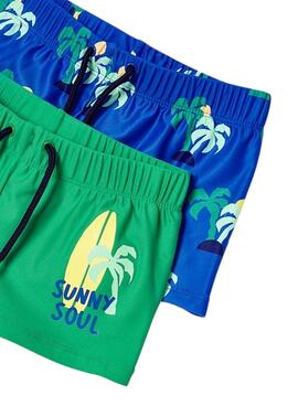 Set 2 Mayoral Badeshorts Kurz Blau Grün Jungen